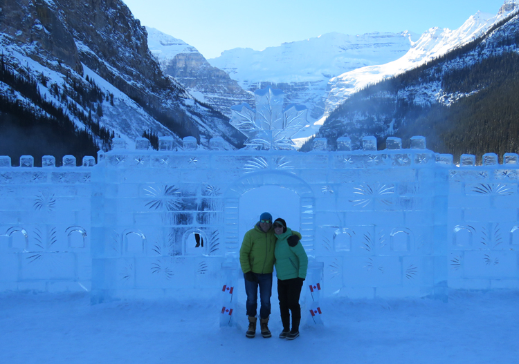 Some of the ice sculptures out the front of the hotel