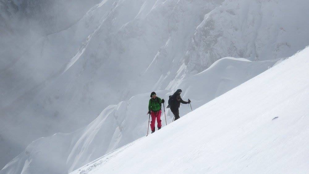 Hiking to the peak