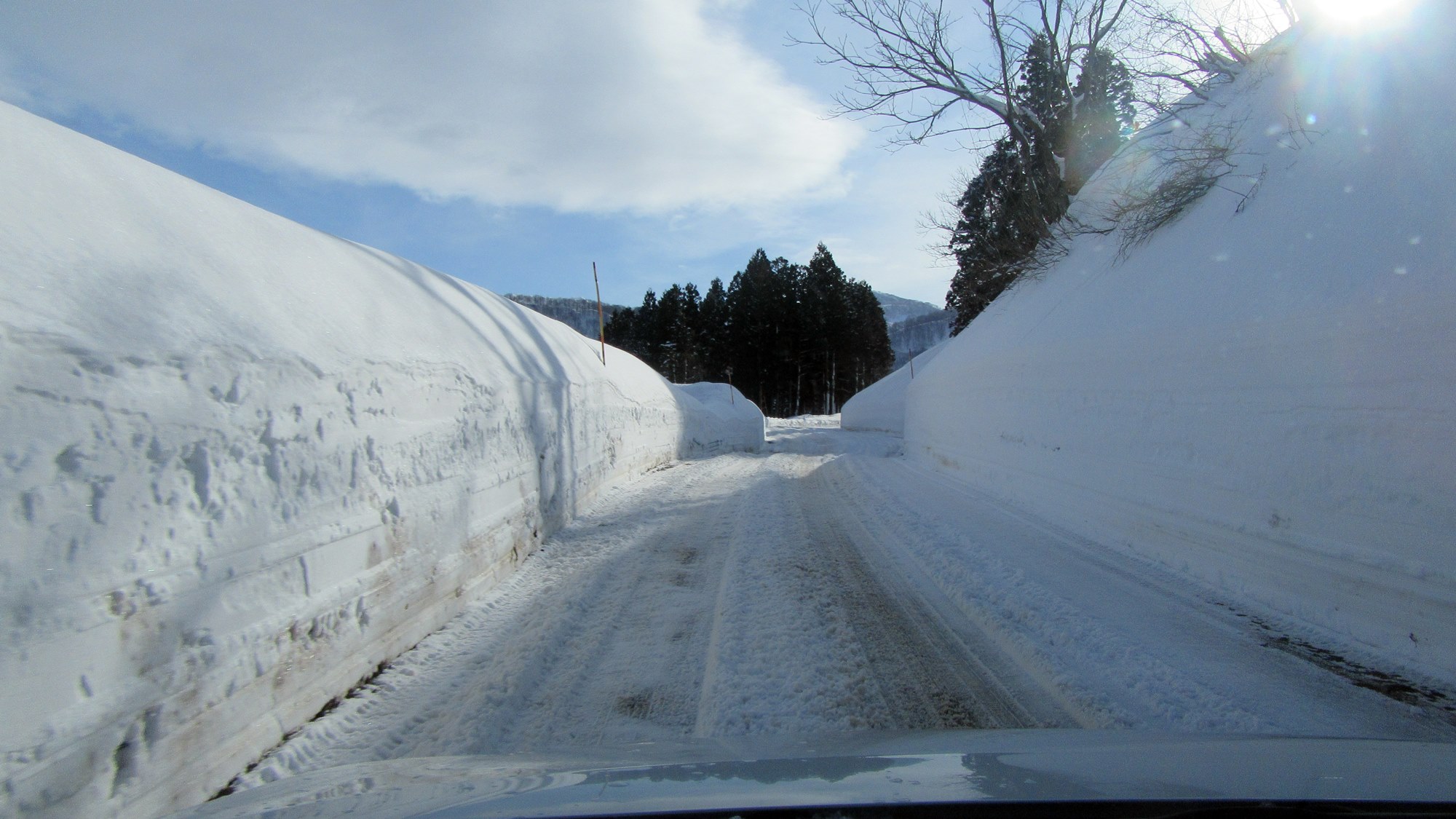 High snow banks for early Jan