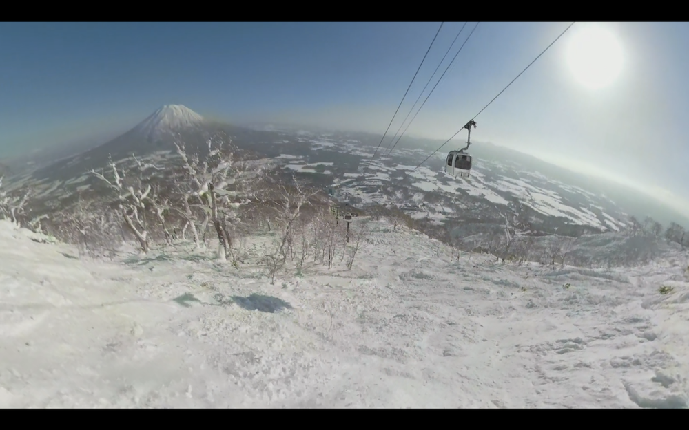 Some terrain in Gate 11 and the Niseko Gondola above us