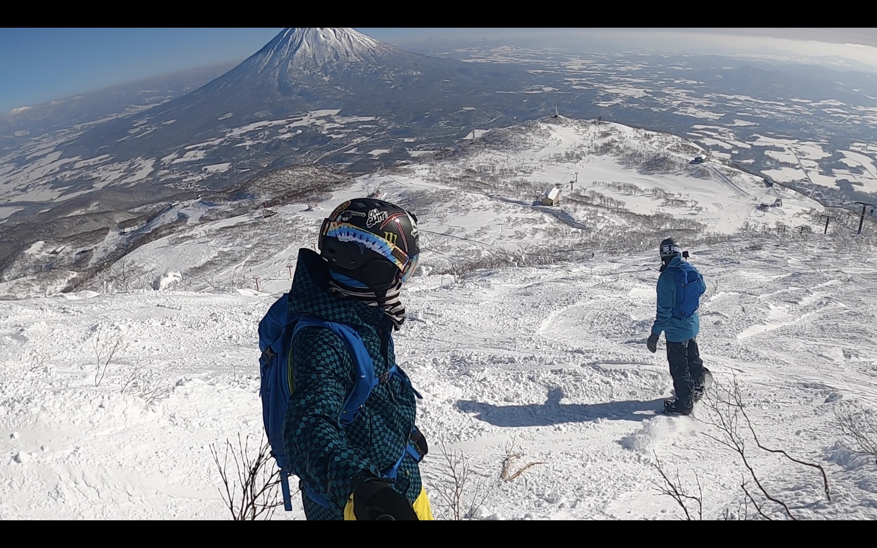 Looking down on the top section of the mountain