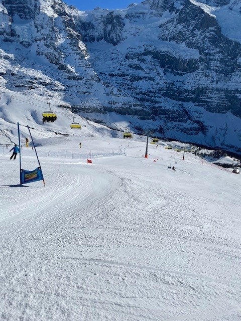 Skiing down the Lauberhorn downhill slope is a MUST when in Wengen