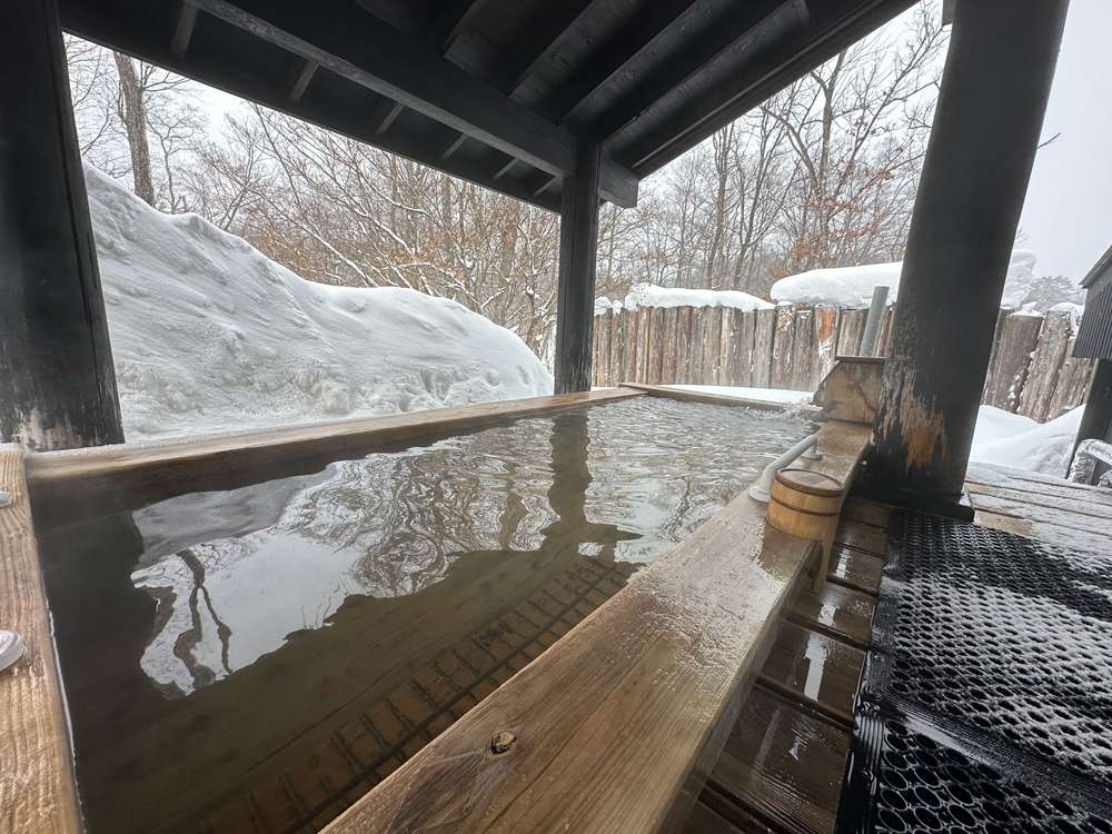 Outdoor onsen at Sierra Resort