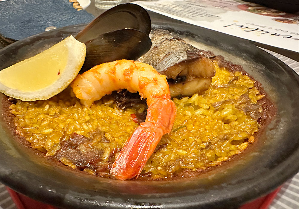 Dinner paella - yum!