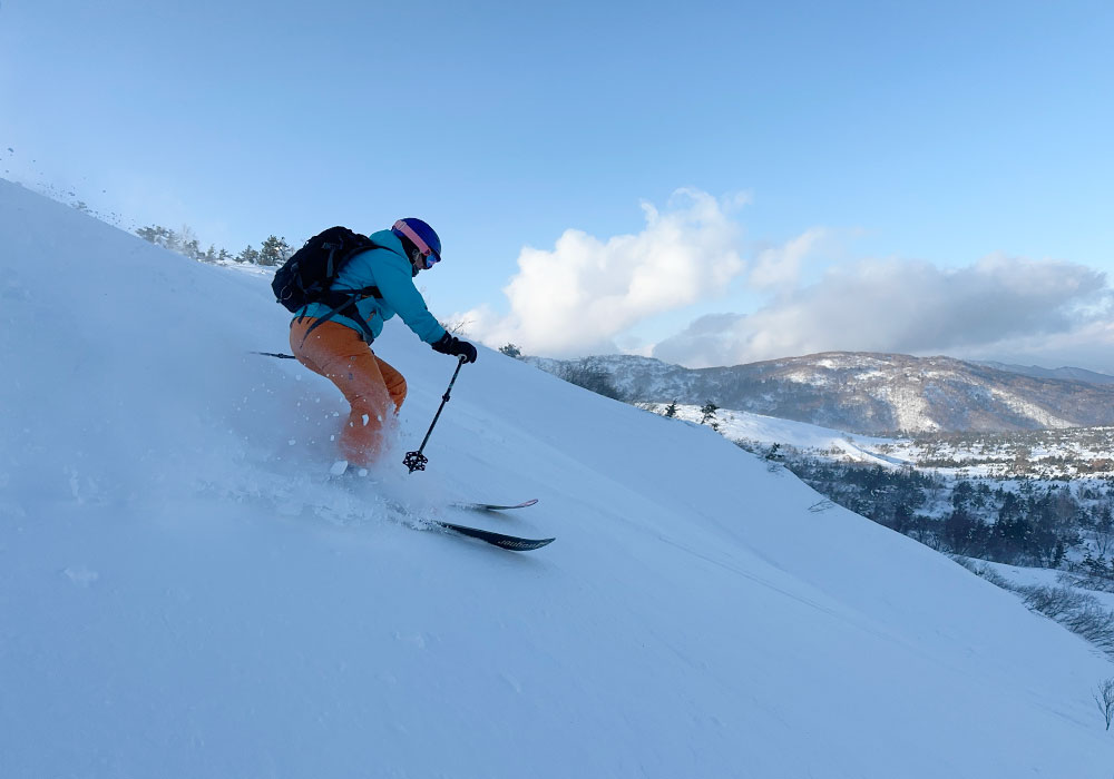 Line part way down near ski area