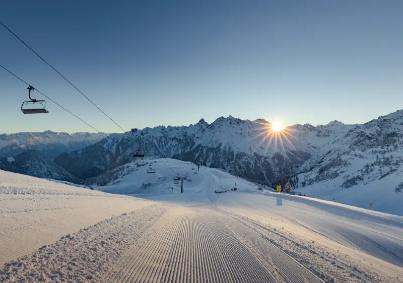 Brandnertal ski resort is near the city of Bludenz in Vorarlberg Austria
