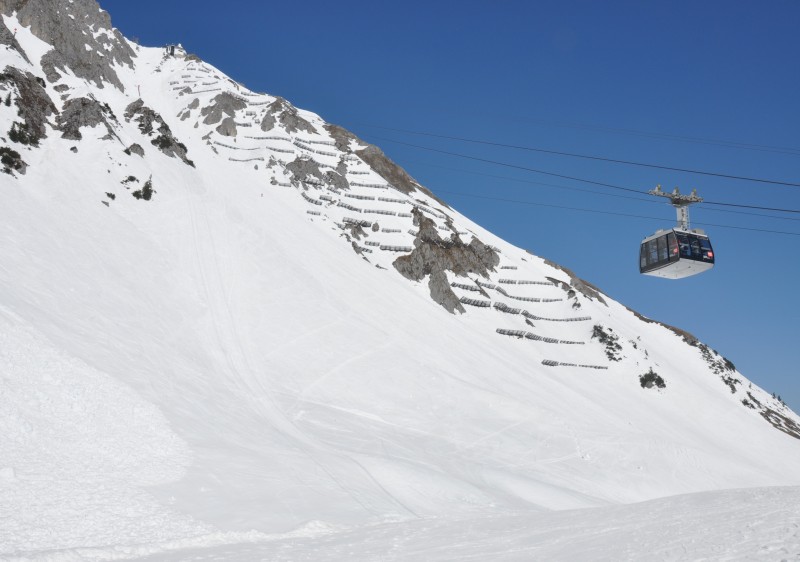 Ski the steeps straight under the cable car at Nordkette