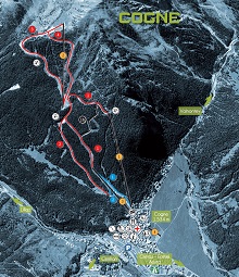 Cogne - Gran Paradiso Ski Trail Map