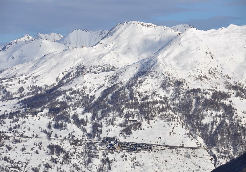 Sestriere sits aside splendid alpine ski terrain on Monte Sises, Motta & Rognosa