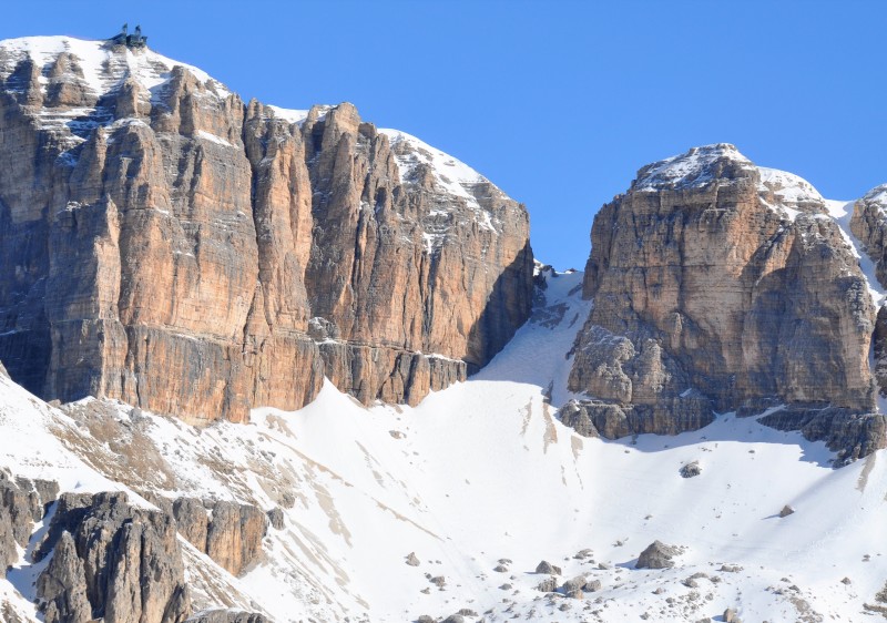 Sass Pordoi is the highest lifted point in Val di Fassa & is the start of many epic backcountry ski descents