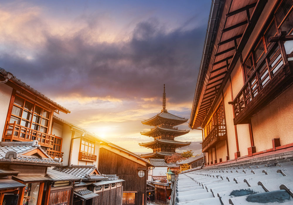 Yasaka Pagoda and Sannen Zaka Street, Kyoto Japan